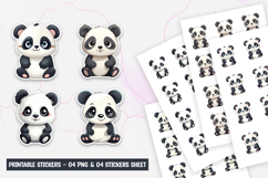 Cute Baby Panda Stickers PNG Product Image 1