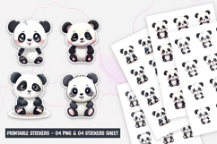Cute Baby Panda Stickers PNG Product Image 1