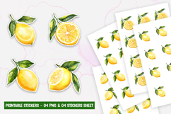 Lemon Fruit Stickers PNG Product Image 1