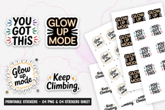 Motivational Glow Up Sticker PNG Product Image 1