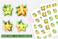 Carambola Star Fruit Stickers PNG Product Image 1