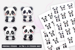 Cute Baby Panda Stickers PNG Product Image 1