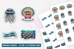 Funny Ocean Creatures Stickers Product Image 1
