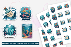 Ocean Vibes Sea Life Sticker PNG Product Image 1