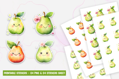 Cute Kawaii Guava Stickers PNG Product Image 1