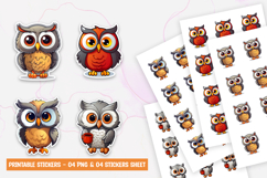 Cute Baby Owl Stickers PNG Product Image 1