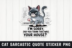 Sarcastic cat quote sticker design png Product Image 1