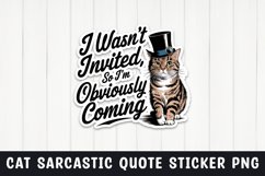 Sarcastic cat quote sticker design png Product Image 1