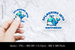 Splashing Inti Happiness Sticker Design PNG Product Image 1