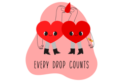 Blood Donation Heart Character Sticker Set - Kawaii Medical Product Image 6