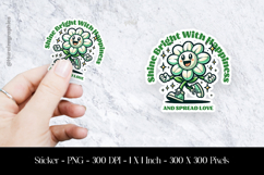 Shine Bright And Happiness Sticker Design PNG Product Image 1