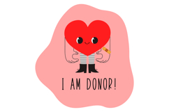 Blood Donation Heart Character Sticker Set - Kawaii Medical Product Image 7