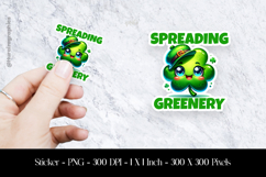 Spreading Greenery Sticker Design PNG Product Image 1