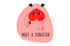 Blood Donation Heart Character Sticker Set - Kawaii Medical Product Image 8