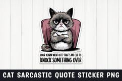 Sarcastic cat quote sticker design png Product Image 1