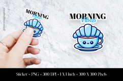 Morning Vibes Sticker Design PNG Product Image 1