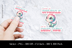 Burn to Sparkle in a Dino way Sticker Design PNG Product Image 1