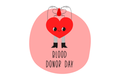 Blood Donation Heart Character Sticker Set - Kawaii Medical Product Image 9