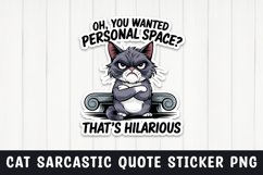 Sarcastic cat quote sticker design png Product Image 1