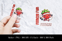 Fitness Fun Sticker Design PNG Product Image 1