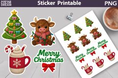 Christmas Animals Sticker | Christmas Knitted Sticker Product Image 1