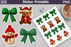 Christmas Animals Sticker | Christmas Knitted Sticker Product Image 1