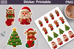 Christmas Animals Sticker | Christmas Knitted Sticker Product Image 1
