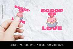 Scoop Of Love Sticker Design PNG Product Image 1