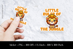 Little Ruler Of The Jungle Sticker Design PNG Product Image 1