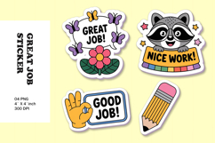 Great Job Printable Stickers PNG Product Image 1