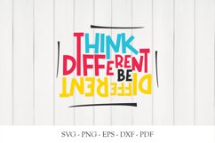 Think Different Be Different Printable SVG Product Image 1