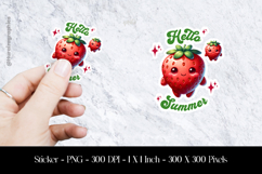 Hallo Summer Sticker Design PNG Product Image 1