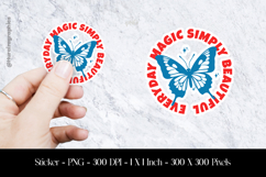 Simple Beautifly Everyday Magic Sticker Design PNG Product Image 1