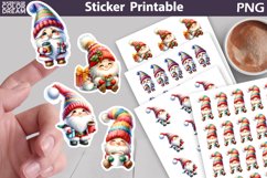 Christmas Gnome Sticker | Christmas Sticker Printable Product Image 1