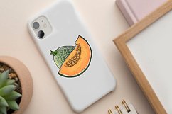 Cantaloupe Sticker Clipart Bundle Product Image 5