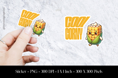 Cool Corny Sticker Design PNG Product Image 1