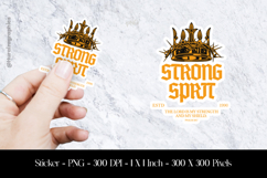 Strong Sprit Sticker Design PNG Product Image 1