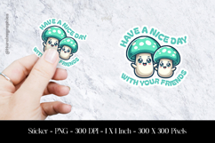 Have A Nice Day With Your Friends Sticker Design PNG Product Image 1