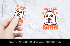 Coffee Seal Boo Sticker Design PNG Product Image 1