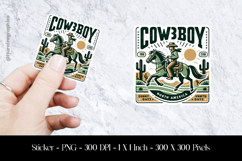Cow Boy Sticker Design PNG Product Image 1
