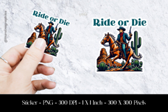 Ride or Die Sticker Design PNG Product Image 1