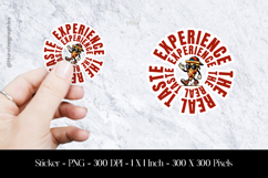 Pizza Vibes Real Taste Style Sticker Design PNG Product Image 1