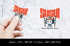 Sushi Sticker Design PNG Product Image 1