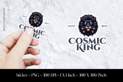Cosmic King Sticker Design PNG Product Image 1
