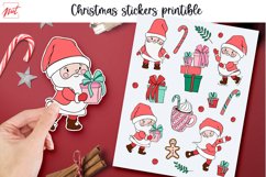 Christmas stickers Printable . Santa stickers for presents Product Image 1