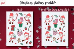 Christmas stickers Printable . Santa stickers for presents Product Image 2