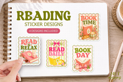 Book Lover Sticker Preppy Coquette Reading quotes Product Image 1