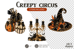 Creepy Circus Carnival Halloween clipart candelabra hat Product Image 1
