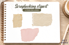 Vintage Paper Clipart Scrapbooking torn edges Product Image 1