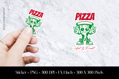 Pizza Hot &amp; Fresh Sticker Design PNG Product Image 1